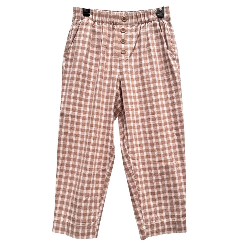 LOFT Outlet Size MP High Rise Straight Cotton Elastic Waist Pull-On Pants